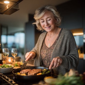 Nutritionist consulting with elderly client